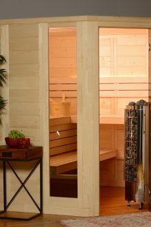 Γυαλισμένη πόρτα για τη σάουνα