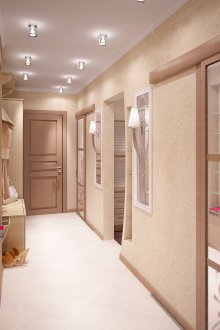 Προβολείς στο διάδρομο στην οροφή