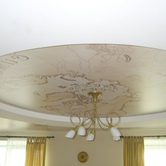 Stretch στρογγυλή οροφή με εκτύπωση φωτογραφιών