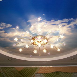 Stretch οροφή με εκτύπωση φωτογραφιών ουρανού