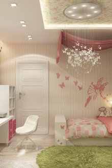 Γυψοσανίδα στο ταβάνι για το κορίτσι