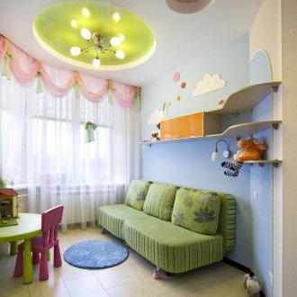 Στρογγυλή οροφή στο παιδικό δωμάτιο για το κορίτσι
