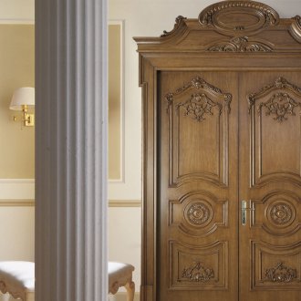 MDF εσωτερική πόρτα με σκαλιστά διακόσμηση