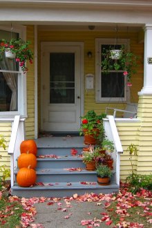 Βεράντα ενός σύγχρονου αμερικανικού σπιτιού