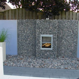 Φράχτη με σόμπα gabion
