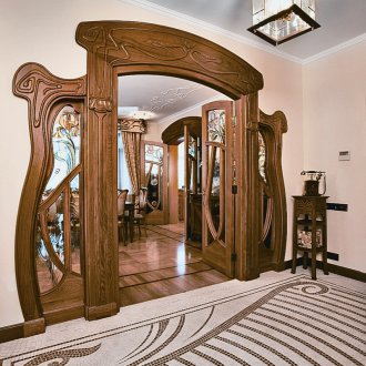 Art Nouveau τοξωτή πόρτα