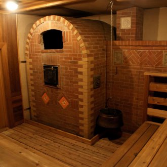 Forn de maó al bany