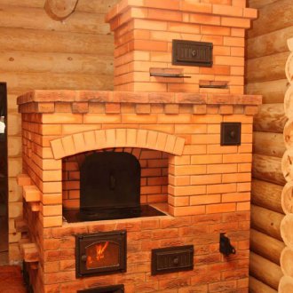 Τούβλο και πέτρινη σόμπα