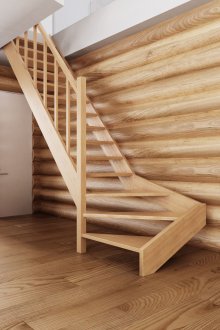 Μινιμαλιστική ξύλινη σκάλα