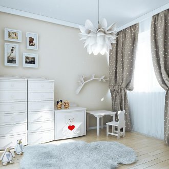 Γκρι κουρτίνες στο φυτώριο