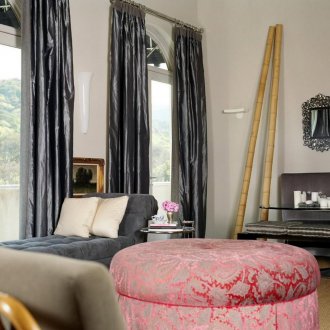 Art Nouveau γκρι κουρτίνες