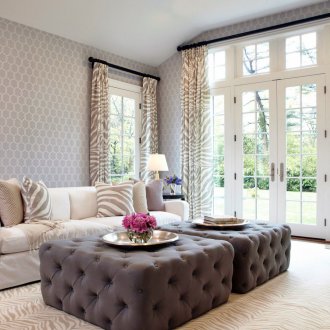 Γκρι κουρτίνες ζέβρας