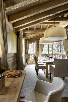 Ρουστίκ τραπεζαρία και καθιστικό