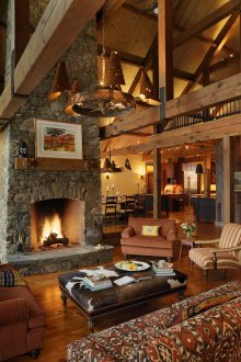 Εξοχική κατοικία με ρουστίκ τζάκι