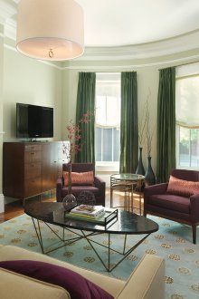 Σκούρο πράσινο κουρτίνες