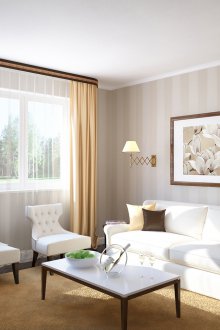 Οροφή κουρτίνες σε ημικυκλικό γείσο