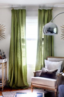 Μοντέρνες πράσινες κουρτίνες