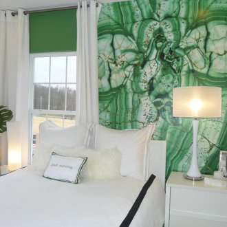 Πράσινη διακοσμητική ταπετσαρία