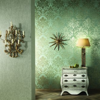 Πράσινη ταπετσαρία μεταξοτυπίας