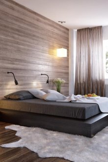 Ξύλινη καφέ ταπετσαρία