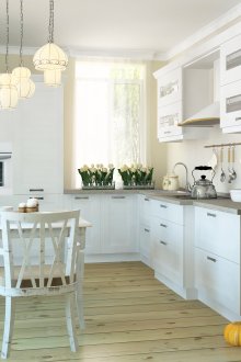 Φωτεινή ρουστίκ κουζίνα