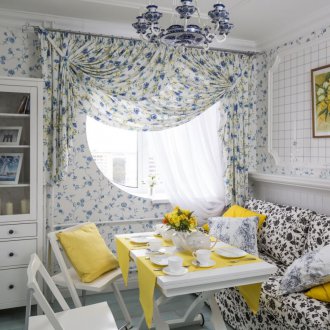 Ταπετσαρία στο στυλ της provence στην κουζίνα