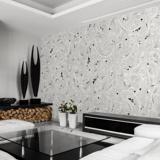 Γκρι ταπετσαρία με μοτίβο