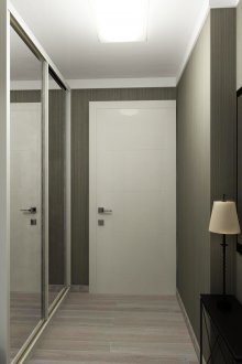 Γκριζοπράσινη ταπετσαρία για το διάδρομο