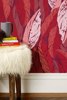 Art Nouveau μπορντό ταπετσαρία