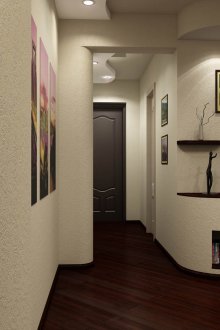 Μπεζ υφή ταπετσαρία για το διάδρομο