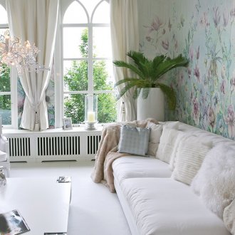 Fondo transparente con flores