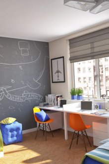 Γκρι κουρτίνες για το δωμάτιο του αγοριού