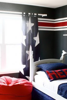 Κουρτίνες με αστέρια για το δωμάτιο ενός αγοριού