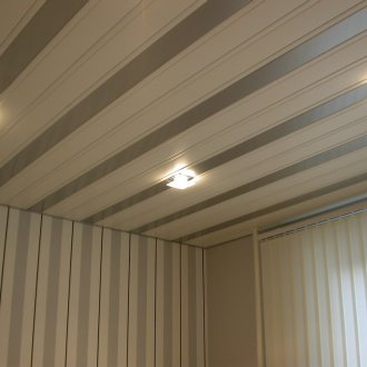 Ασημένια πάνελ στην οροφή