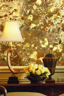 Χρυσό ταπετσαρία με μοτίβο