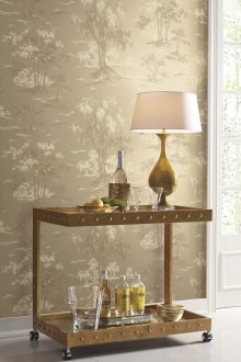 Χρυσό ταπετσαρία στην τραπεζαρία