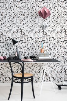 Μονόχρωμη ταπετσαρία