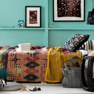 Τυρκουάζ κρεβατοκάμαρα