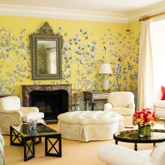 Κίτρινο ταπετσαρία υφασμάτων