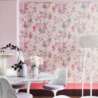 Papier roze behang