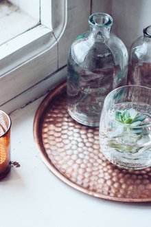 Κεριά με δίσκο τύπου boho