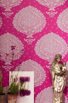 Ζεστή ροζ ταπετσαρία