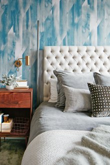 Μπλε ταπετσαρία πατάρι