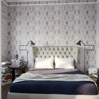 Ταπετσαρία σοφίτα με ένα μοτίβο