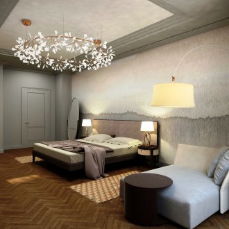 Γκρι ταπετσαρία σοφίτα