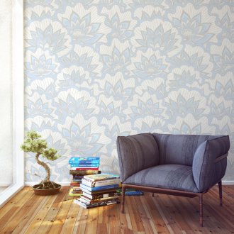 Παστέλ μπλε ταπετσαρία