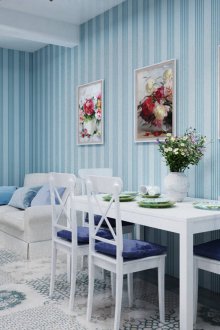 Μπλε ταπετσαρία