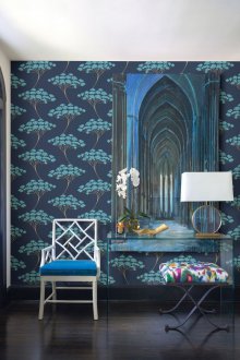 Μπλε Ταπετσαρία εκτύπωσης