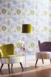 Μπλε ταπετσαρία floral