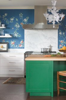 Μπλε ταπετσαρία υφασμάτων